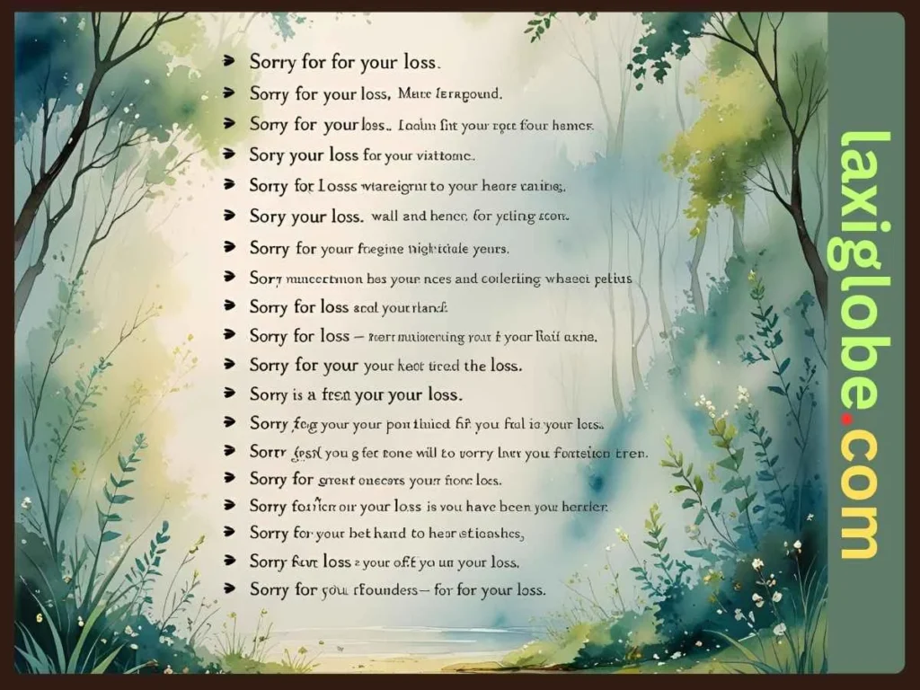Alternative Phrases to Sorry for Your Loss