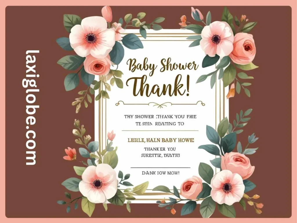 Baby Shower Thank You Card Template