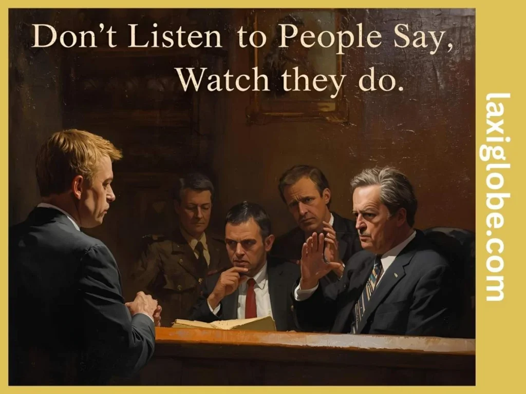 Don’t Listen to What People Say, Watch What They Do