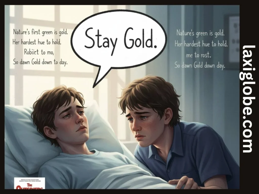 Johnny Say to Ponyboy Before He Dies