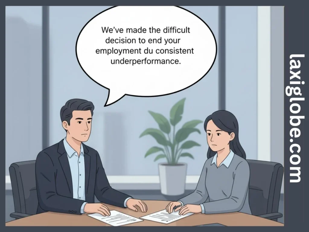 terminating an employee for poor performance sample