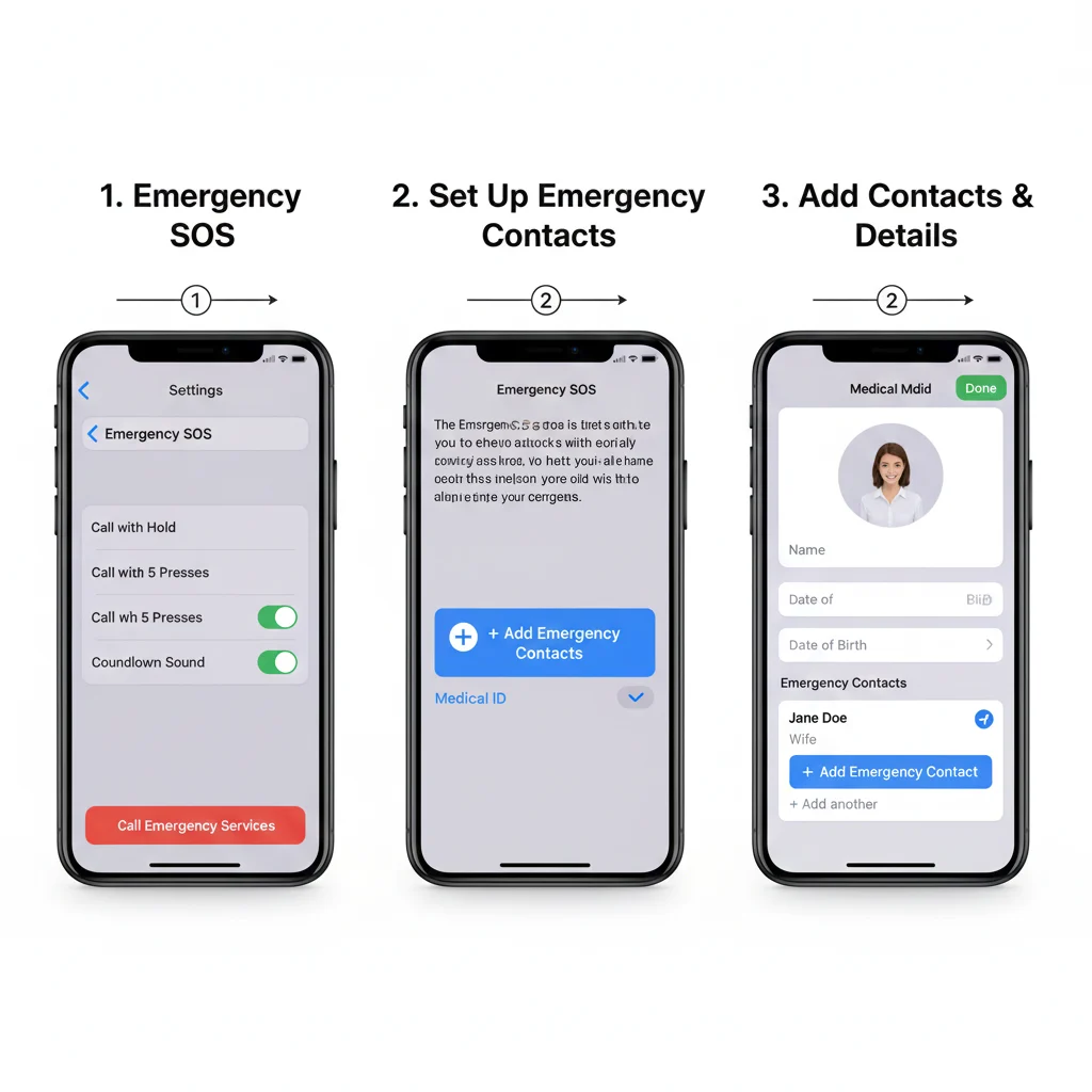 Step-By-Step Setup for SOS & Emergency Contacts