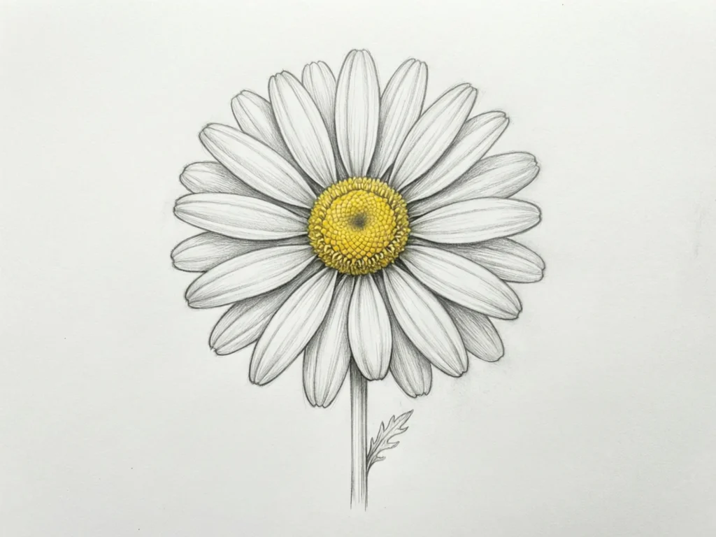 Easy Flower Drawing for Beginners