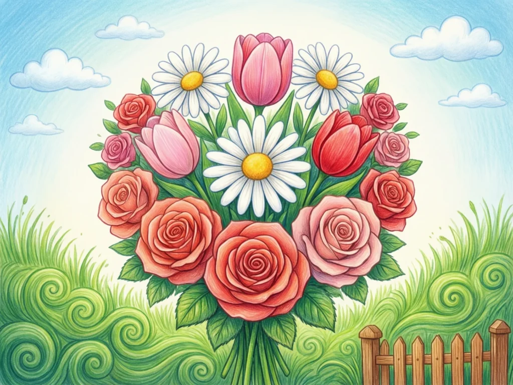 Flower Drawing for School Projects