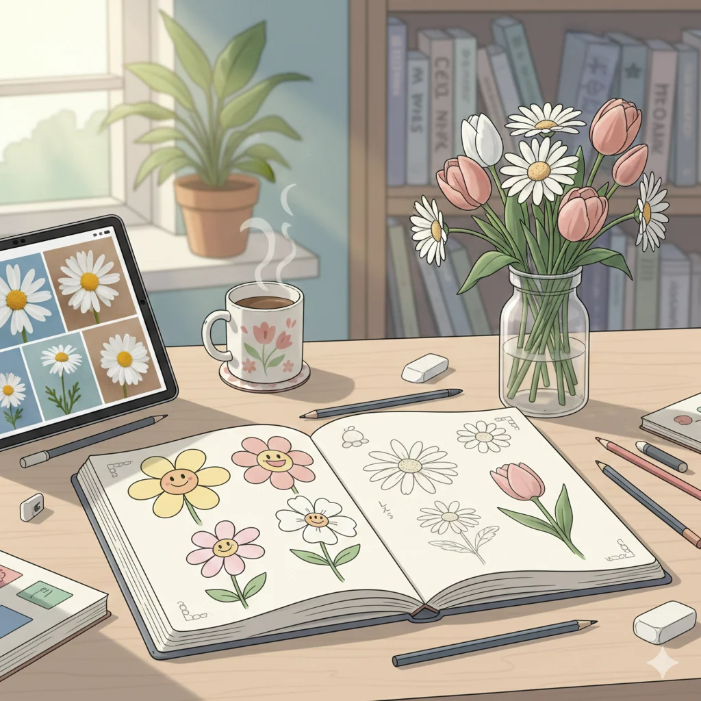 Flower Drawing Practice Tips