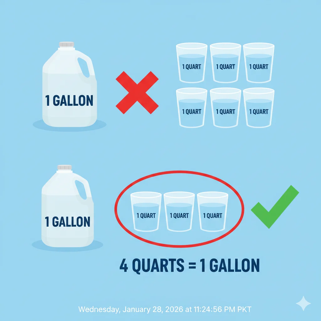 Is 1 Gallon Equal to 8 Quarts?