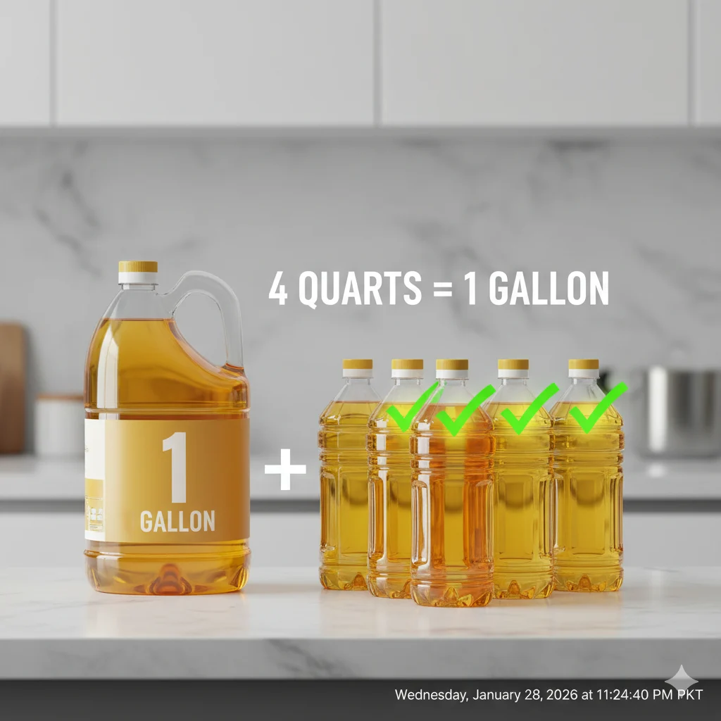 Is a Gallon of Oil 5 Quarts?