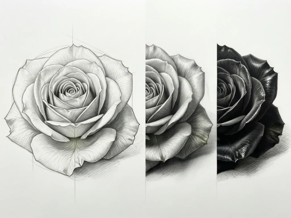 Pencil Flower Drawing Techniques