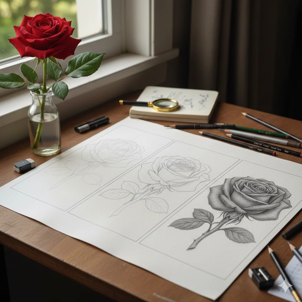 Realistic Flower Drawing Tips