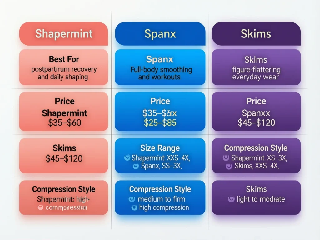 Shapermint vs Other Shapewear Brands