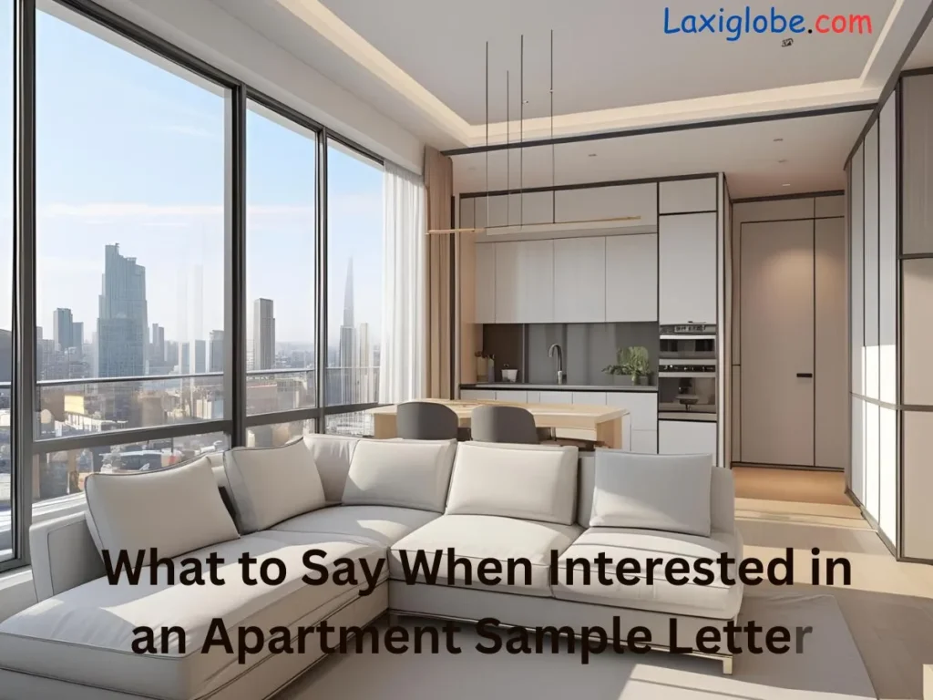 Apartment Sample Letter 