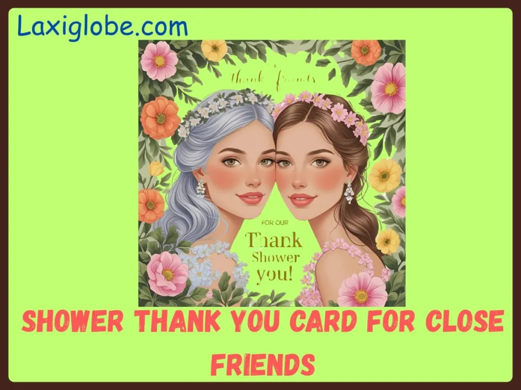 Shower Thank You Card for Close Friends